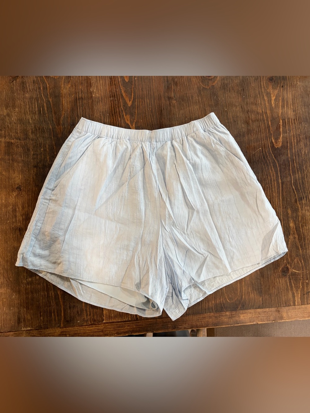Abercrombie & Fitch Light Blue High-Waist Women's Shorts